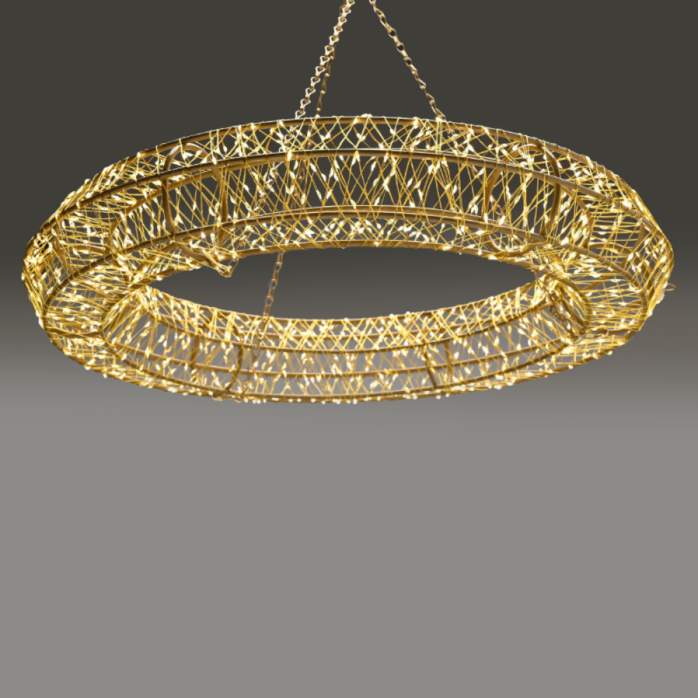 ^3D COPPER WIRE METAL MOTIF RING 1920LED ΛΑΜΠ ΚΑΛ ΧΑΛΚ ΘΕΡΜ IP44 ΑΝΤΑΠT(3V DC)ΑΛΥΣ50cm-ΑΓΚΙΣΤ 5mΚΑΛ  -X0576801535